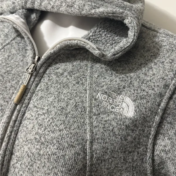 The North Face Heathered Gray Zip-Up Jacket - Image 2