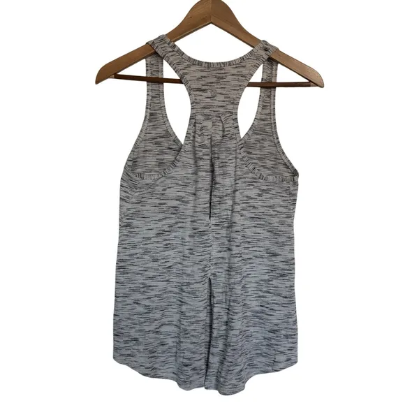 Lululemon Gray Space‎ Dye Racerback Tank Top Open Back Split Detail Womens Small - Image 5