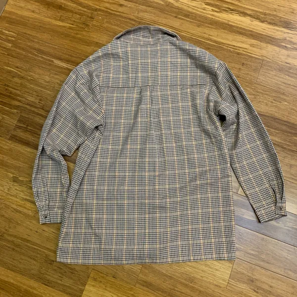 Princess Polly Plaid Shirt Womens Size 2 Jacket Long Sleeve Button‎ Up Top Brown - Image 3