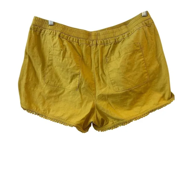 LOFT Women's‎ Yellow Running Shorts Size L High Rise Casual - Image 7