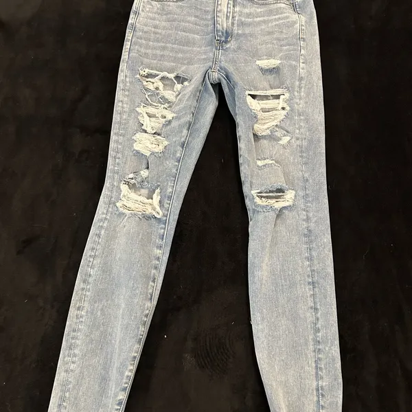 American Eagle 🦅 360 Next level stretch distressed hem skinny - Image 2