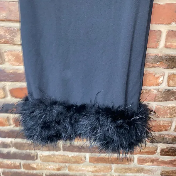 NWOT Lulu's Fancy Behavior Black Bustier Strapless Feather Midi Dress Size Small - Image 5