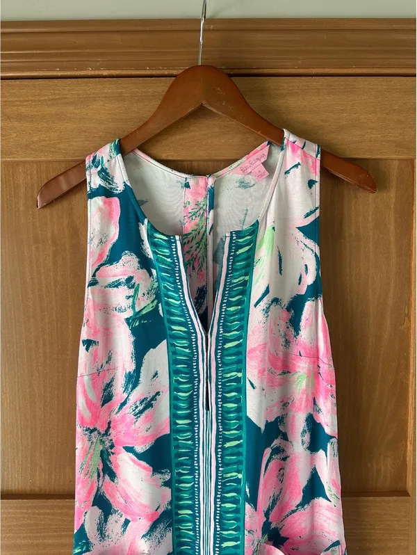 Lilly Pulitzer Carlotta Shift Dress in Tidal Wave Pans Garden Women’s size 4 - Image 3