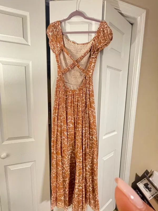 Free People Dress Floral Maxi Small - Image 4