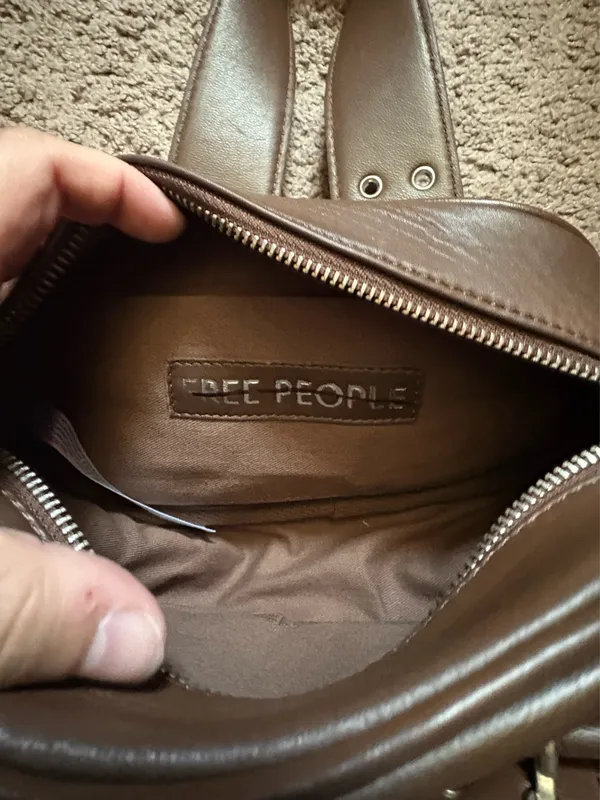 Free People Say Yes Bag Brown Leather - Image 4
