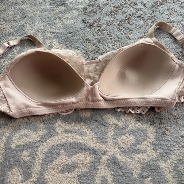 Bali Wireless Lace ComfortFlex Fit Bralette Bra Beige XL - Image 4