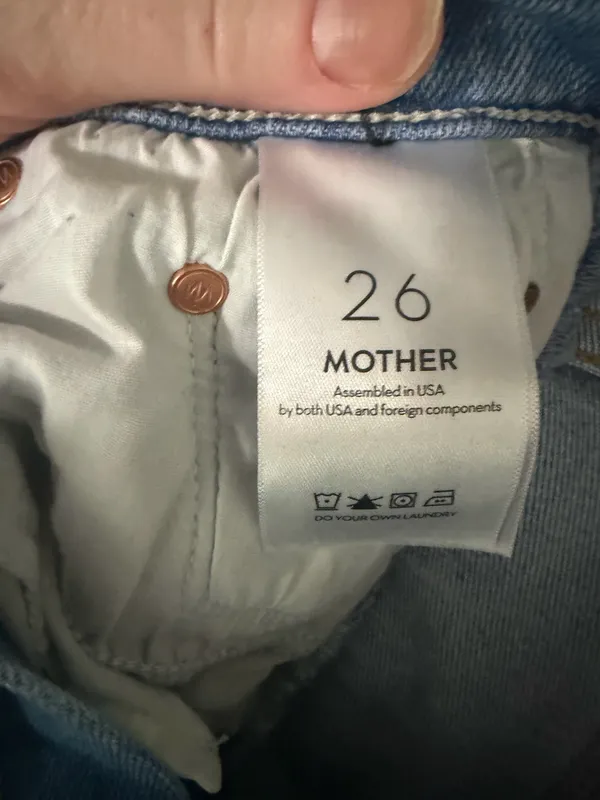 Mother The Insider Crop Step Fray Limited Edition High Rise Jeans Size 26. - Image 6