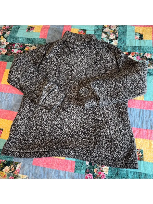 Weatherproof Vintage Woman’s L Gray Sherpa Fleece Pullover Jacket L/G Outdoor - Image 3