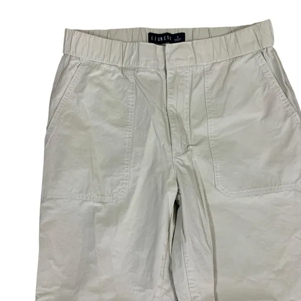 Lioness Cream Cotton Straight Leg Utility Pants Minimalist Small‎ - Image 2