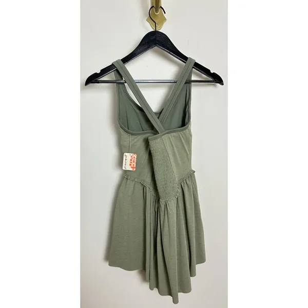 FREE PEOPLE Movement Smockin' Hot Dress in Sage Stone Size Small NWT - Image 5