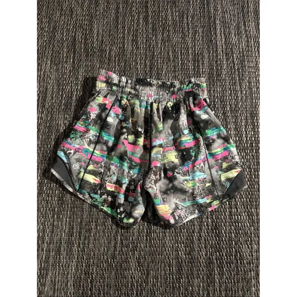 Lululemon Hotty Hot High-Rise Lined Short 4" Swift Paint Drift Runner - Image 2
