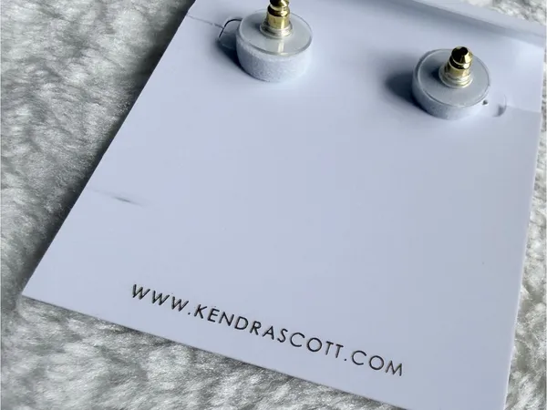 Kendra Scott Sand Dollar Gold Stud Earrings Natural - Image 4