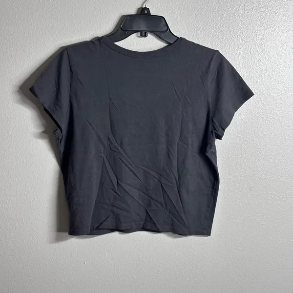 Hollister Women Gray Basic Crop Top Shirt size‎ L - Image 4