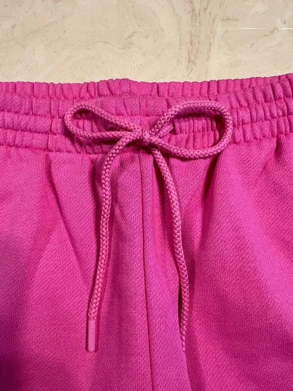 VICTORIA'S SECRET PINK Campus Fleece Rolled Hem Shorts High Rise Relaxed Fit L - Image 4