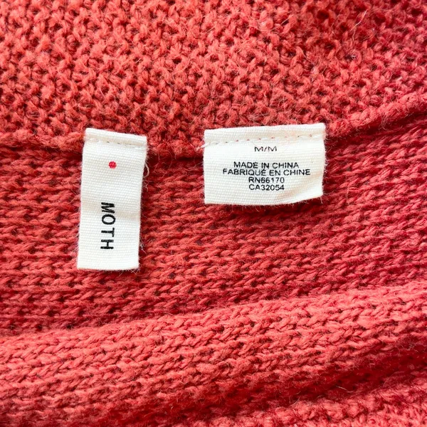 Moth Anthropologie Womens M Ceres Sweater Mockneck Burnt Orange Cottage Bohemian - Image 7