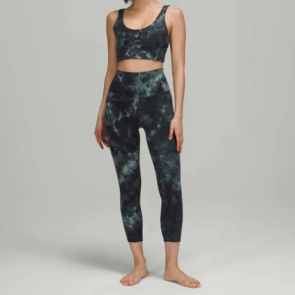 Lululemon Align Reversible Bra 10 Diamond Dye Silver Blue Tidewater Teal Grey - Image 6