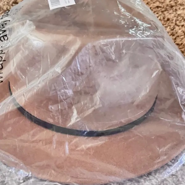 NWT Lanzom Retro Wide Brim Floppy Panama Hat‎ Belt Buckle Wool Fedora Hat - Image 4