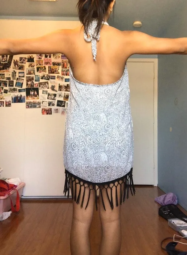 Halter Pattern Shift Dress - Image 4