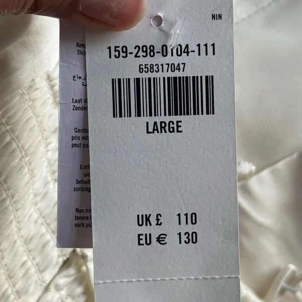 Abercrombie & Fitch ivory Camille slit maxi dress L NWT occasionwear party - Image 2