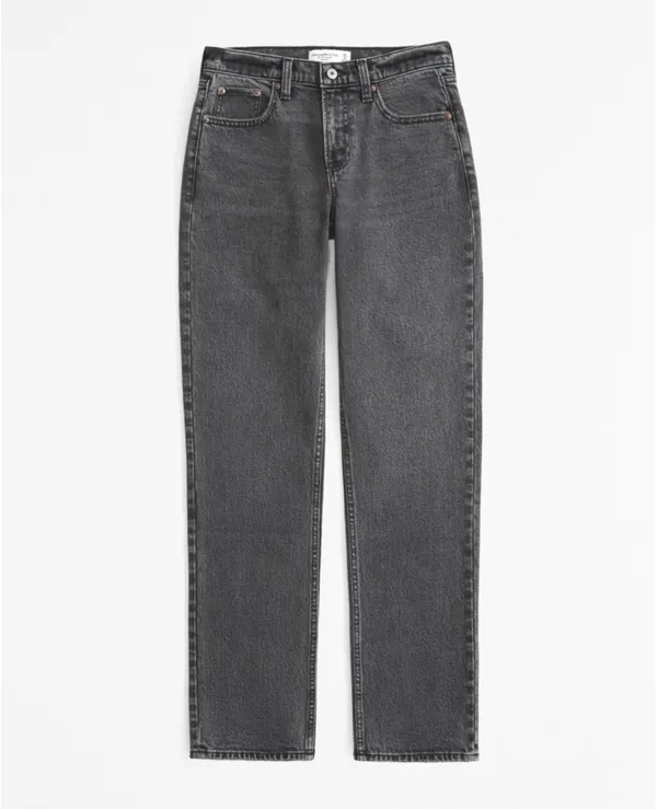 Abercrombie Curve Love Mid Rise 90s Straight Leg Jean - Image 10