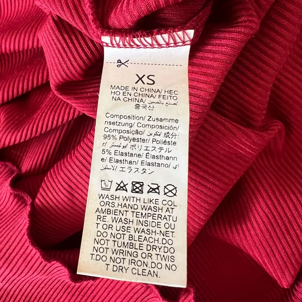 Red Lace Trim Nightgown Size XS - Image 8