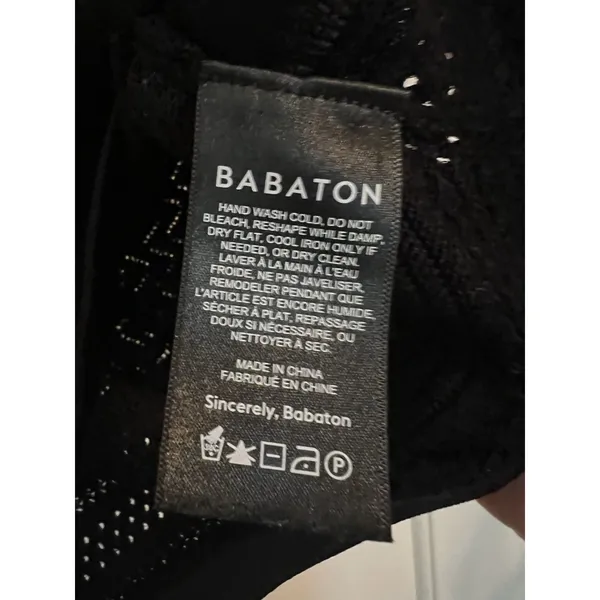 Babaton Aritzia Pointelle Crop Top‎ Size XS Black - Image 6