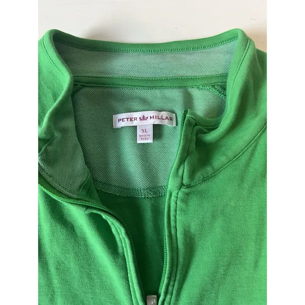 Peter Millar Womans XL Kelly Green Performance Full‎ Zip Jacket Golf Active - Image 2
