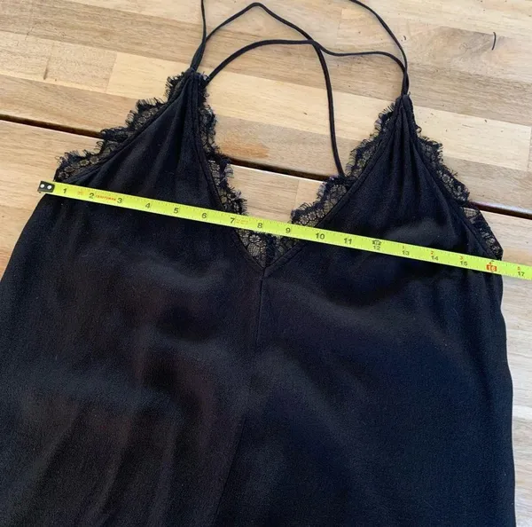 Silence + Noise Black Strappy Tank S - Image 3