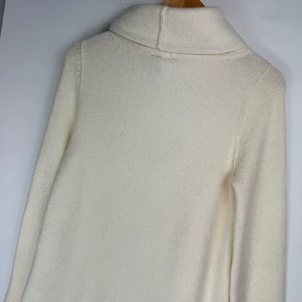 Anthropologie Akemi Kin Wool Alpaca Turtleneck Sweater Sz Small Fringe Trim - Image 12