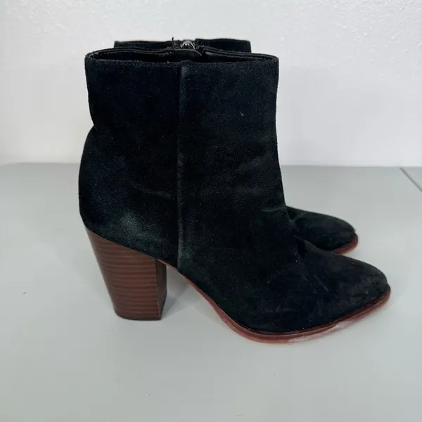 Sam Edelman Blake Black Suede‎ Ankle Bootie With Block Heel Size 6.5 - Image 2