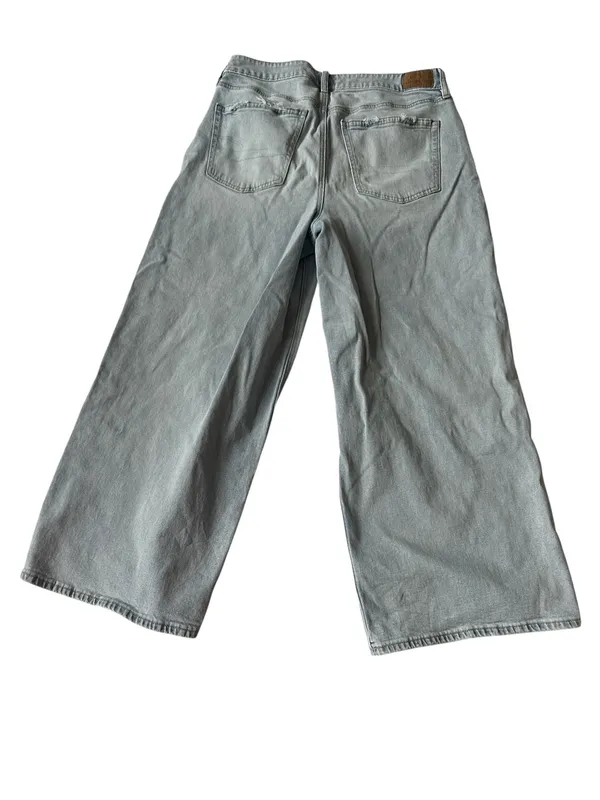 American Eagle Super High- Rise Baggy Wide Leg Ankle Jeans - Image 5