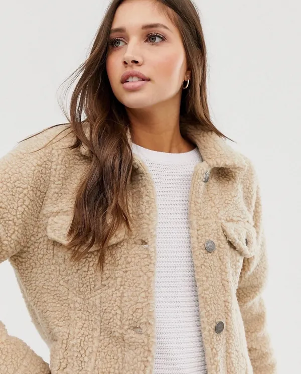Hollister Teddy Bear Sherpa Trucker Jacket - Image 4