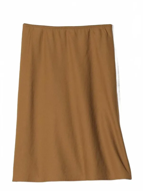 Uniqlo Linen Blend Midi Skirt | Short NWT Brown XXL - Image 3