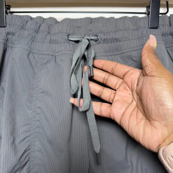 Eddie Bauer‎ Women Dance Studio Pants M Gray Jogger Ruched Lightweight Utility - Image 2