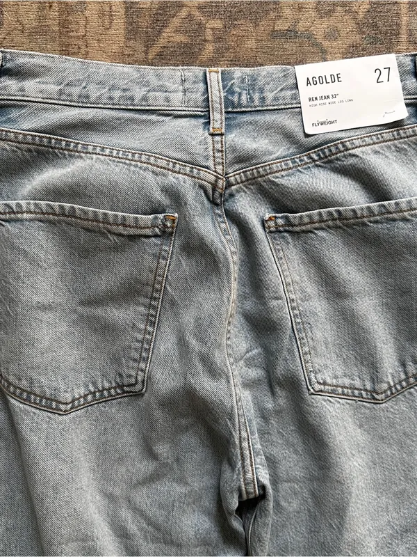 NWT AGOLDE Ren High Waist Wide Leg Jeans - Image 9