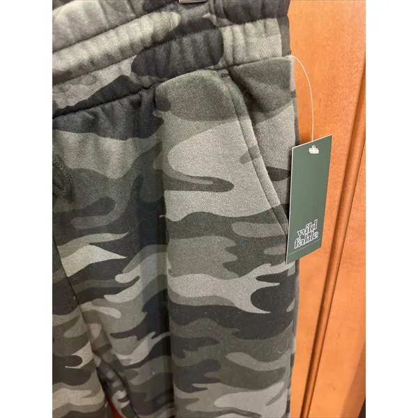 Women's Jogger Sweatpants High Rise Green Camouflage - Wild Fable Small NWT - Image 3