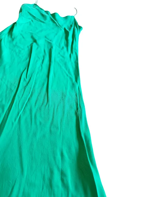 J. Crew Bold Green Midi Dress Spaghetti Strap Flowy Wedding Party Size 6 Women's - Image 2