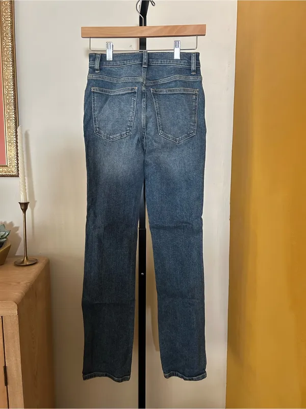 Madewell The‎ Pencil Jean Super Stretch Denim High Rise Concho Wash NWT Size 24 - Image 7