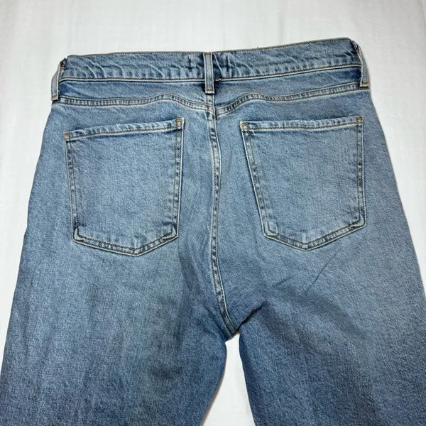 AGOLDE Nico High Rise Slim Jeans Womens 28 Blue Button-Fly Denim Distressed - Image 8