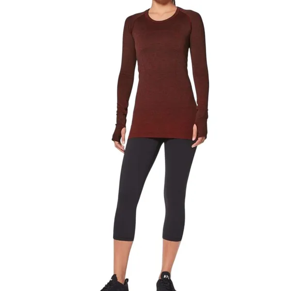 Lululemon Swiftly Tech Long Sleeve Crew *Lulu Red / Black - Image 3