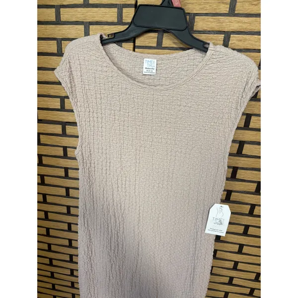Time And Tru Tan Textured Midi‎ Tank Maternity Dress Size Medium - Image 3