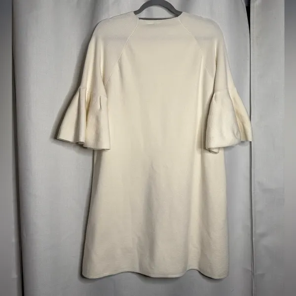 Anthropologie Moth Chester Cream White Sweater Tunic Dress Large - Image 4