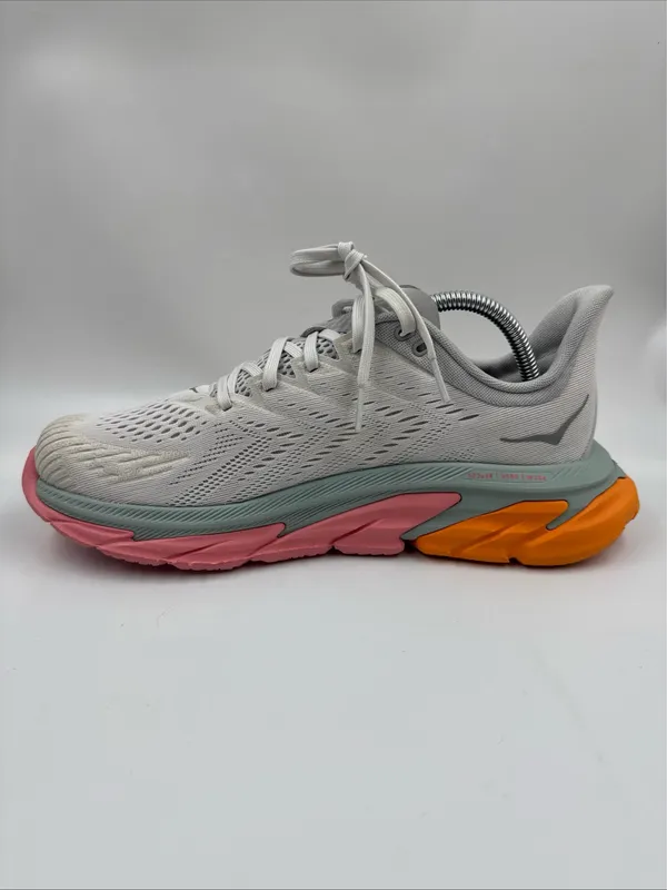 Hoka One One Women’s Clifton Edge Running Shoes Us10 Gray Pink Orange 1110511 - Image 7