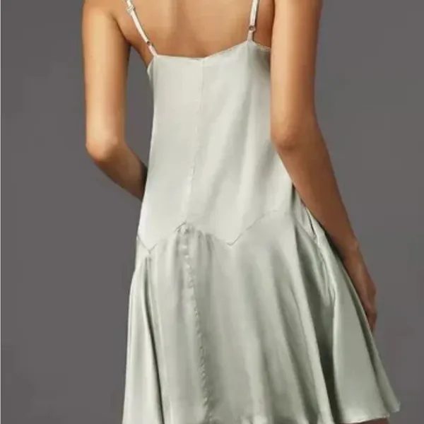 Anthropologie Corey Lynn Carter mint/sage silk slip dress - Image 5