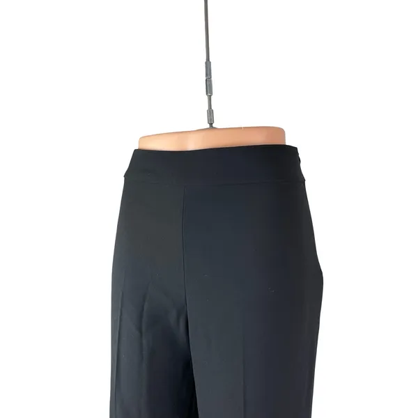 Zara Women's Black Pull On High Waisted Straight Wide Leg Trousers Pants Size XS - Image 2