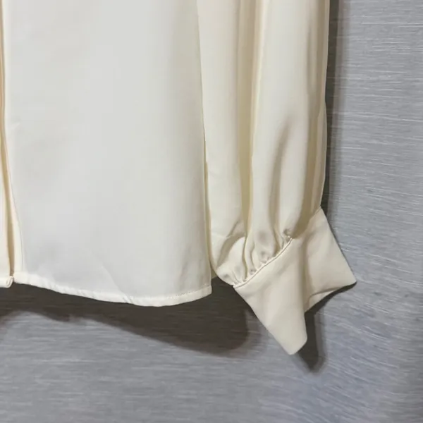 Novella White Silky Bubble Sleeve Blouse W-24839 Large NWT - Image 3