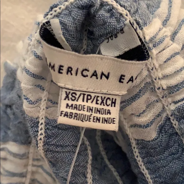 American Eagle blue and white tube top - Image 3
