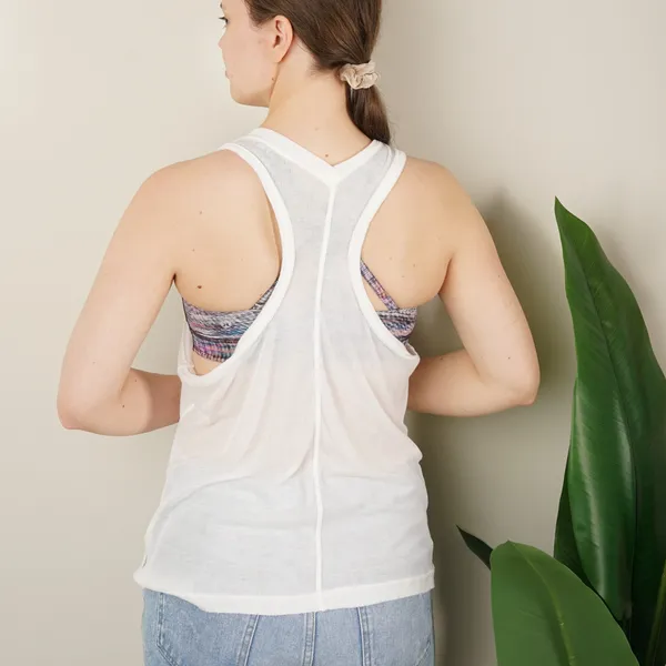 Free People FP Movement Ribbed Racerback Tank Top Athletic Sleeveless Solid EUC - Image 2
