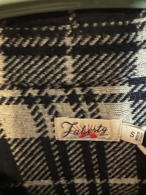 Faherty The Legend Sweater Shirt Size Small Plaid‎ - Image 4