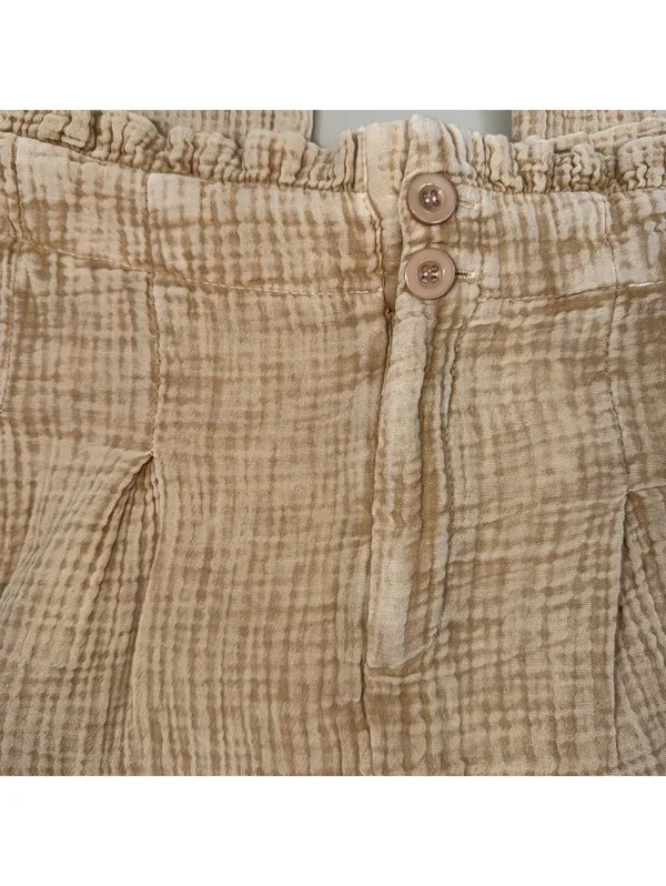 Le Lis Collection Cotton Gauze Wide Leg Pants Women’s Medium Beige Boho - Image 5